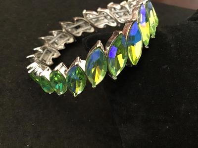 Marquis Peridot aurora Borealis Bracelet