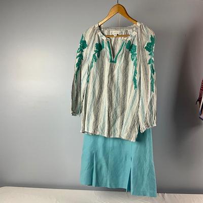 MB8263 Lot of Ladies Tops and Two Piece Set Habitat, J.Jill, Vintage American