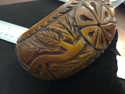 Vintage Wide Heavy Carved Bangle