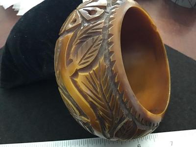 Vintage Wide Heavy Carved Bangle