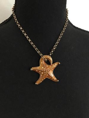 Enamel Starfish Necklace