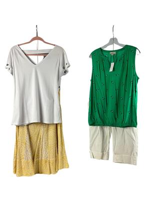 MB8282 Lot of Ladies LOFT, Poetic Justice Tops and Shorts and Skirt