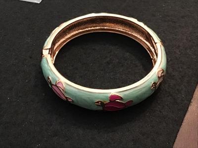Hinged Enamel Turtle Bracelet