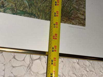 Lot Den920: 3 art pieces: Museum Print, Reverse glass painting mirror +