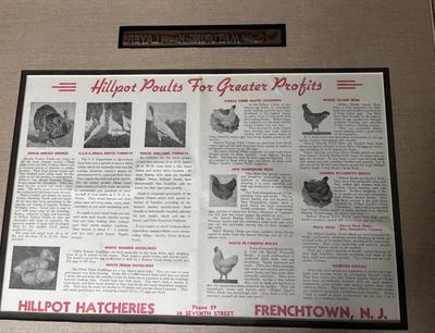 Lot xyz123: pair of vintage Hillpot hatcheries collectibles printing plate seal etc