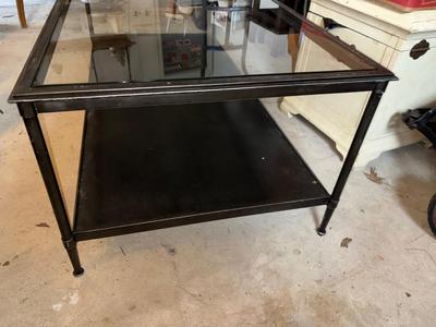 Lot 902G: Ikea Heavy Chrome Glass Coffee Table