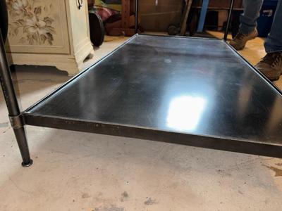 Lot 902G: Ikea Heavy Chrome Glass Coffee Table
