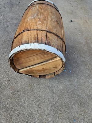 Vintage Wooden Barrel Rustic Farmhouse Decor Or Garden Planter