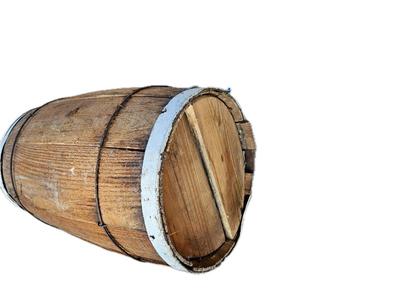 Vintage Wooden Barrel Rustic Farmhouse Decor Or Garden Planter