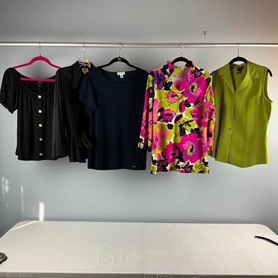 MB8295 Lot of Ladies Tops- Jude Connolly, Calvin Klein, Talbot's, City Silk