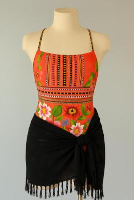 MB8314 Ladies SUNSHINE 79 Bathing Suit with Black Wrap