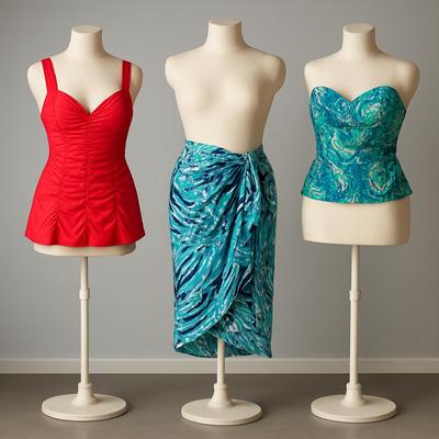 MB8318 Lot of Bathing Suit Tops with Lily Pulitzer Wrap