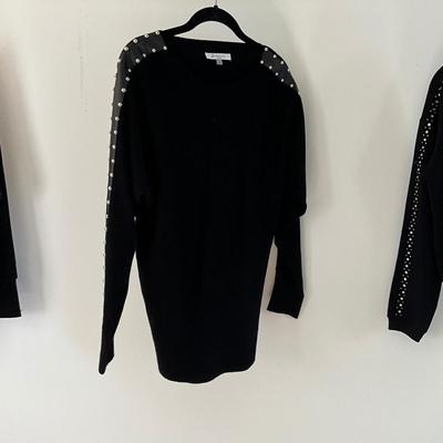 UBR8349 Lot of Four Black Tops- WHBM, Siani , Carmen