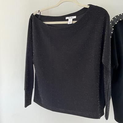 UBR8349 Lot of Four Black Tops- WHBM, Siani , Carmen