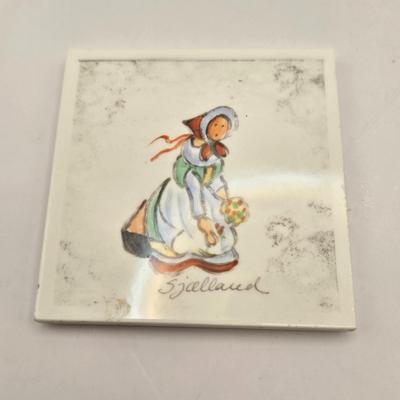 LOT 7: Two Sets of 6 Hand Painted H.C. Andersen Tile Coasters from Denmark