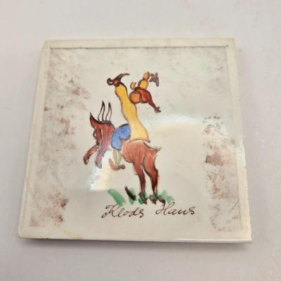 LOT 7: Two Sets of 6 Hand Painted H.C. Andersen Tile Coasters from Denmark