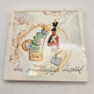LOT 7: Two Sets of 6 Hand Painted H.C. Andersen Tile Coasters from Denmark