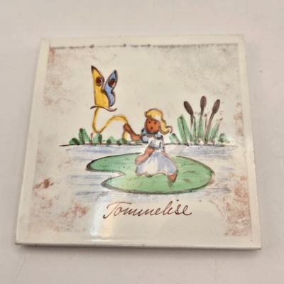 LOT 7: Two Sets of 6 Hand Painted H.C. Andersen Tile Coasters from Denmark