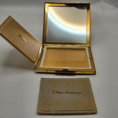LOT 11: Vintage 1950s Mother of Pearl Vanity Evening Purse with Built in Lipstick Compact and "Tortoise Shell" Comb &...