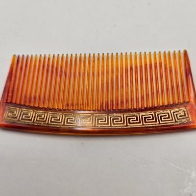 LOT 11: Vintage 1950s Mother of Pearl Vanity Evening Purse with Built in Lipstick Compact and "Tortoise Shell" Comb &...