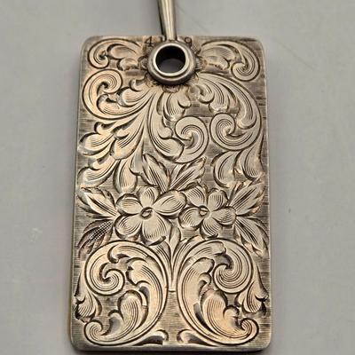 LOT 12: Antique Sterling Silver Chatelaine with Pen, Note Pad, Coin Holder, and Toothpick Holder (70 GTW)
