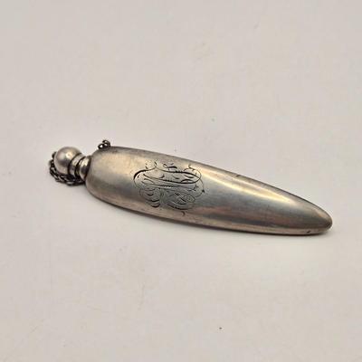 LOT 13: Antique Sterling Silver Perfume Bottle (13.2 Grams)