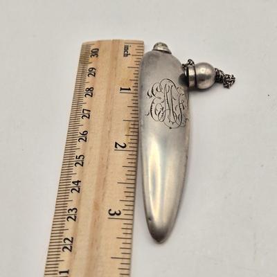 LOT 13: Antique Sterling Silver Perfume Bottle (13.2 Grams)