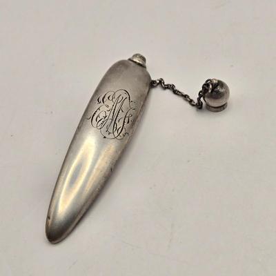 LOT 13: Antique Sterling Silver Perfume Bottle (13.2 Grams)