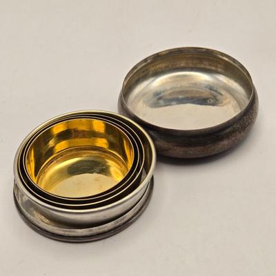 LOT 14: Antique Sterling Silver Collapsible Travel Cup (56.9 grams)