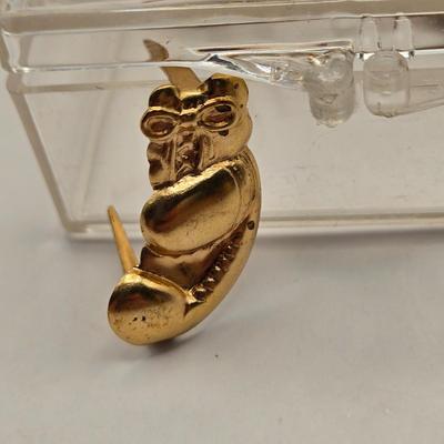 LOT 20: Vintage Letterman Jacket Gold Tone Pins in Multiple Sports