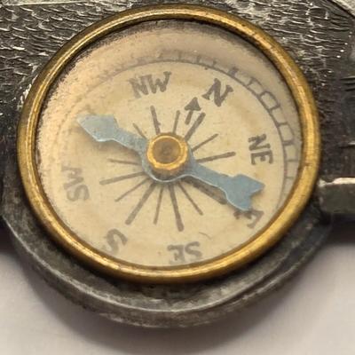 LOT 21: 1927 N.Y. to Paris Compass with Leather Strap Commemorating Charles Lindbergh's Flight