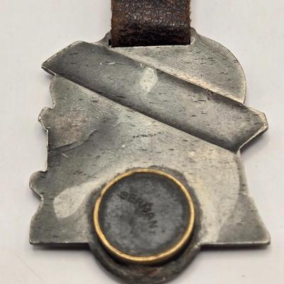 LOT 21: 1927 N.Y. to Paris Compass with Leather Strap Commemorating Charles Lindbergh's Flight