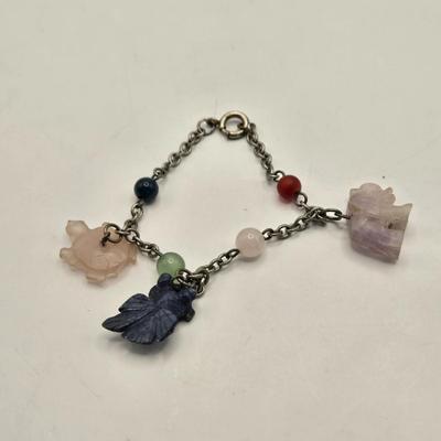LOT 23: Costume Jewelry Including Gold Filled Ladies Brooch, Charms from Greece, Locket, Tie Bars, and More