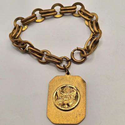LOT 23: Costume Jewelry Including Gold Filled Ladies Brooch, Charms from Greece, Locket, Tie Bars, and More