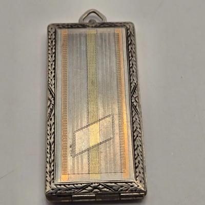 LOT 25: Antique Art Nouveau Silver Toned Lorgnette, Silver Tone Folding Spectacles, Silver Toned Mesh Change Purse, Denmark Silver Plated...
