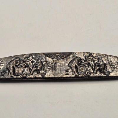 LOT 25: Antique Art Nouveau Silver Toned Lorgnette, Silver Tone Folding Spectacles, Silver Toned Mesh Change Purse, Denmark Silver Plated...