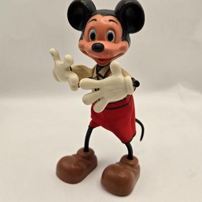 LOT 29: January 1937 Modern Mechanix Magazine, Vintage 1950s,60s Rubber Mickey Mouse Squeak Toy, Celluloid Mickey Mouse Doll, Marx Toys...