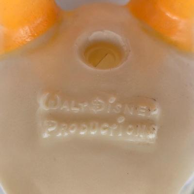 LOT 30: Poor Donald is Always Second Fiddle to Mickey: Vintage Donald Duck Squeak Toy, Kohner Donald Duck Push- Button Toy, Donald Duck...
