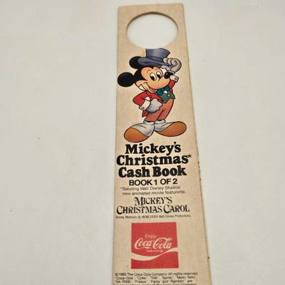 LOT 32: Vintage Stuffed Mickey Mouse Doll, Pencil Sharpener, Bendable Mickey Mouse, Mickey Holding American Flag, 1983 Coca-Cola...