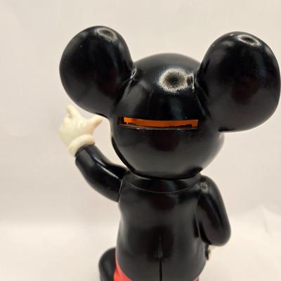 LOT 33: The Mouse, the Myth, the Legend: April 6, 1971 Look Magazine, Vintage Plastic Mickey Mouse Toy and Bank, Illco Wind-up Mickey...