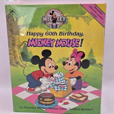 LOT 34: Vintage "Learn to Dress' Mickey Mouse, Lunch Set, NIB Snow White & the 7 Dwarfs, New Set of Books for Mickey's...