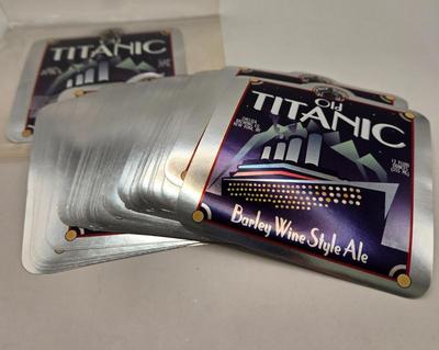 LOT 35: Italian Line, Cunard Queen Elizabeth and Queen Elizabeth II Menus, Deck Plan Maps, Passenger Lists, and Titanic Ale Labels