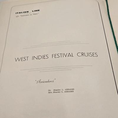 LOT 35: Italian Line, Cunard Queen Elizabeth and Queen Elizabeth II Menus, Deck Plan Maps, Passenger Lists, and Titanic Ale Labels