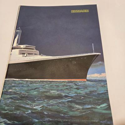 LOT 35: Italian Line, Cunard Queen Elizabeth and Queen Elizabeth II Menus, Deck Plan Maps, Passenger Lists, and Titanic Ale Labels