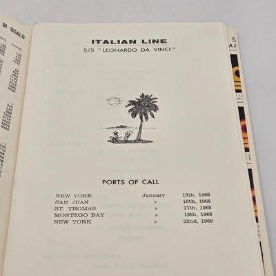 LOT 35: Italian Line, Cunard Queen Elizabeth and Queen Elizabeth II Menus, Deck Plan Maps, Passenger Lists, and Titanic Ale Labels