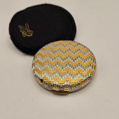 LOT 39: Vintage Stratton of London Compact, 2 Elgin American Compacts, Estee Lauder Compact, and Lipstick Compact