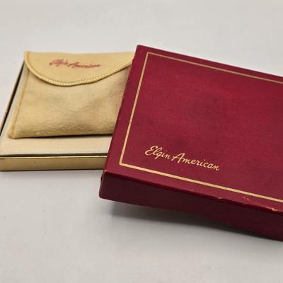 LOT 39: Vintage Stratton of London Compact, 2 Elgin American Compacts, Estee Lauder Compact, and Lipstick Compact