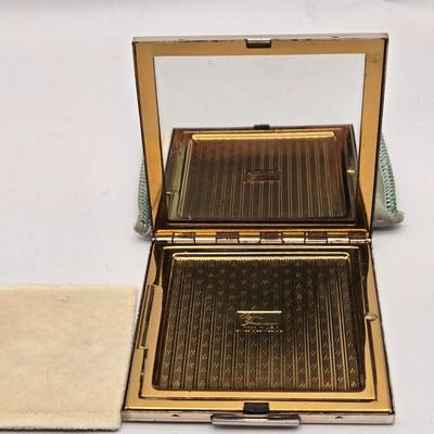 LOT 39: Vintage Stratton of London Compact, 2 Elgin American Compacts, Estee Lauder Compact, and Lipstick Compact