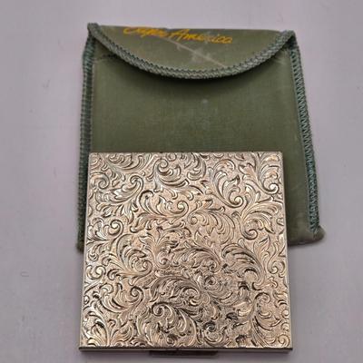 LOT 39: Vintage Stratton of London Compact, 2 Elgin American Compacts, Estee Lauder Compact, and Lipstick Compact