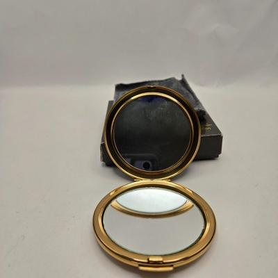 LOT 39: Vintage Stratton of London Compact, 2 Elgin American Compacts, Estee Lauder Compact, and Lipstick Compact